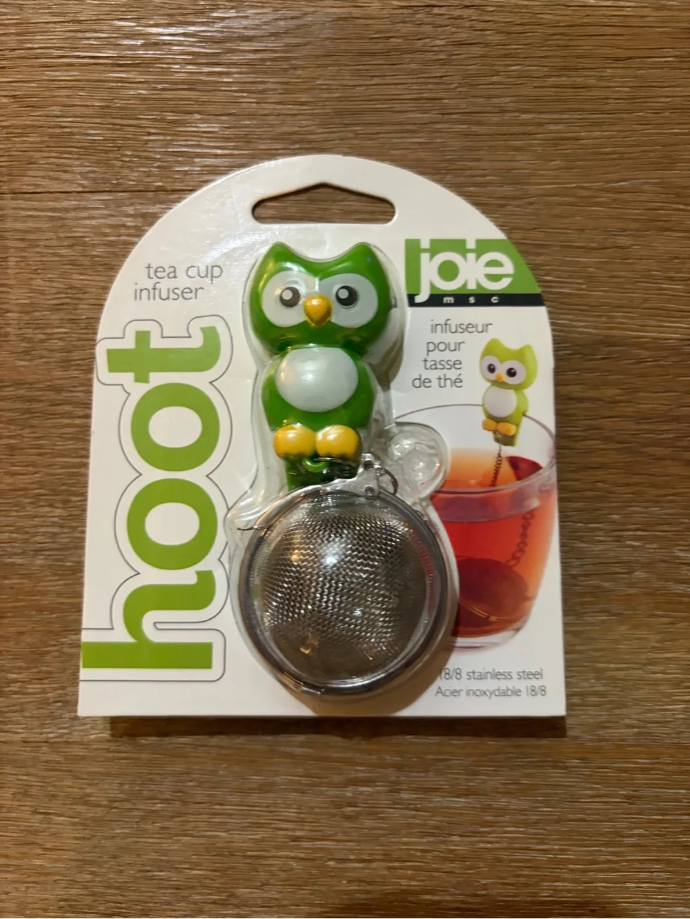 Joie Green & Yellow Owl Tea Cup Infuser